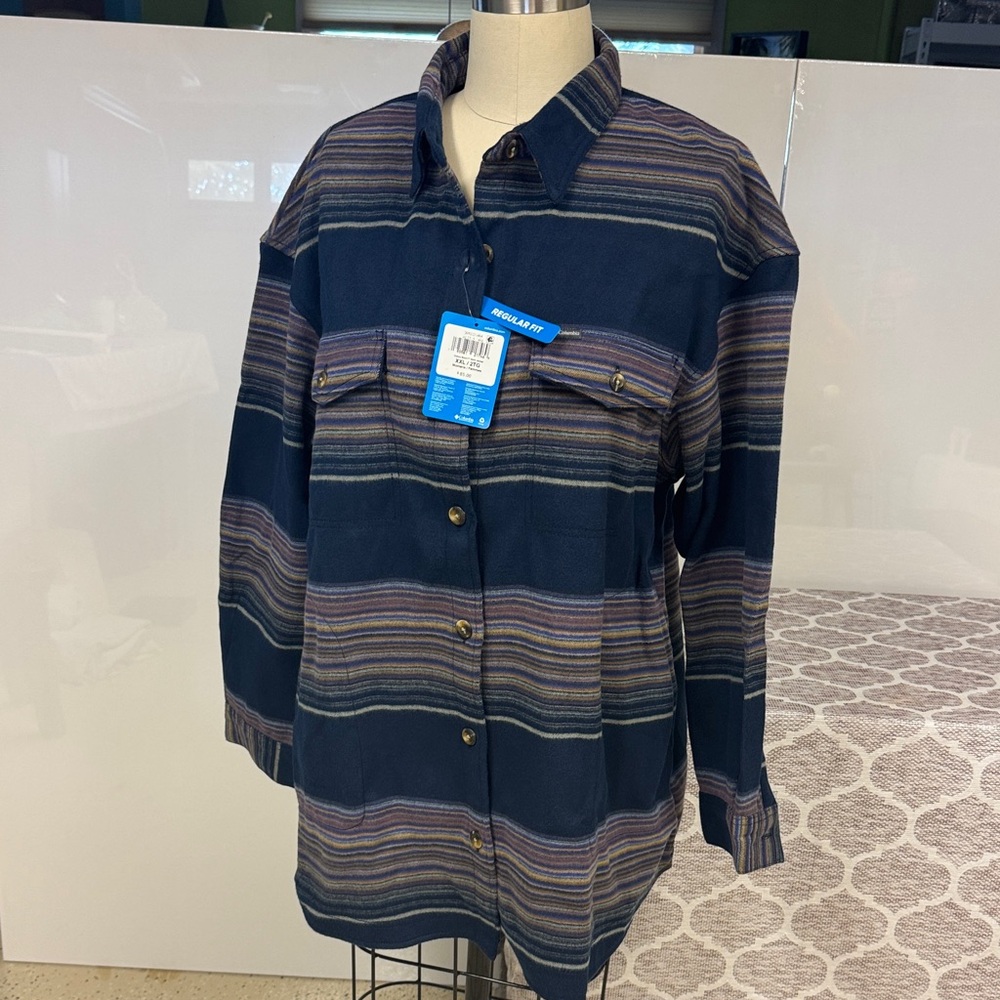 Columbia Women's Navy Striped Utility Jacket